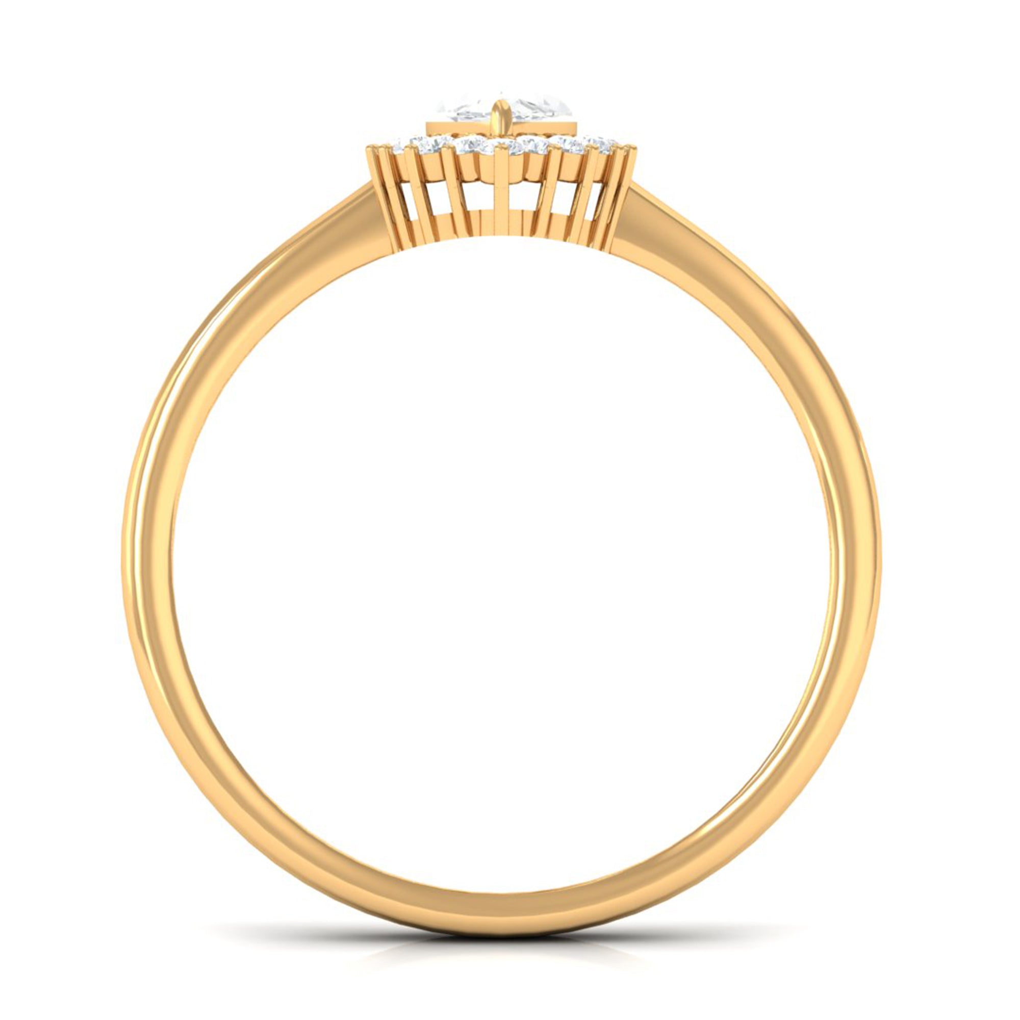 Moissanite Engagement Ring - Marquise Cut Halo With D Color VS1 Clarity Stone