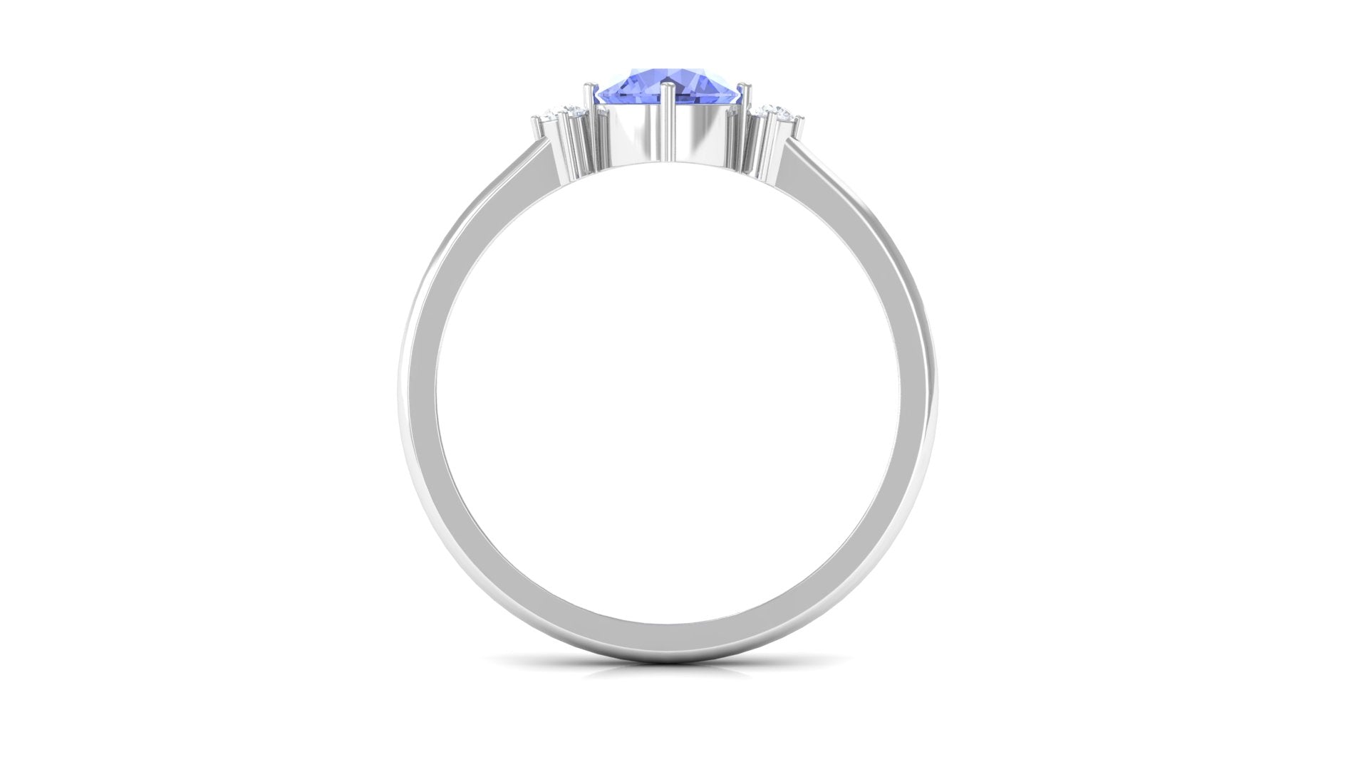 Tanzanite Promise Ring – AAA Grade Blue Gemstone With Diamond Accents | Rosec Jewels