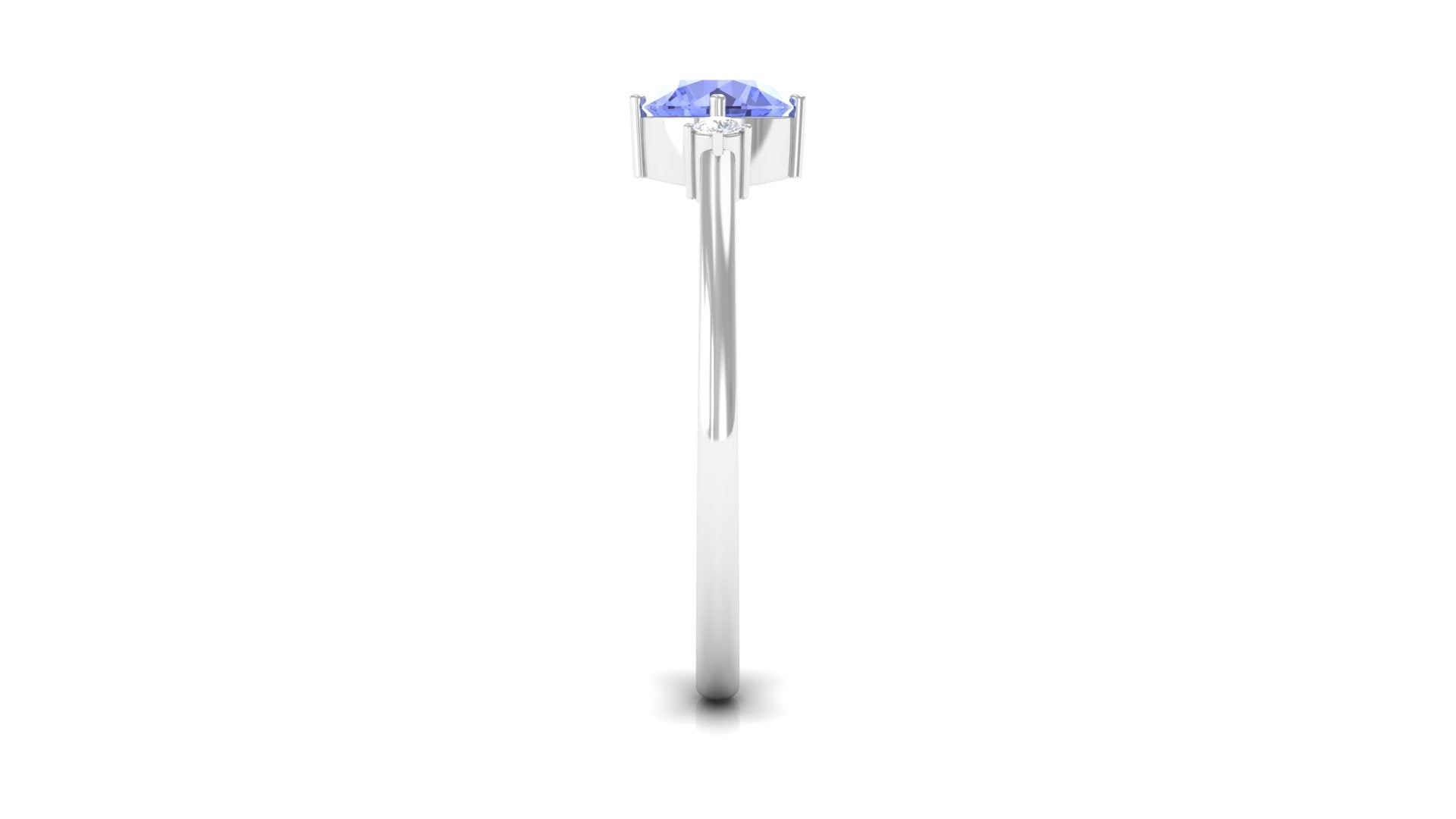 Tanzanite Promise Ring – AAA Grade Blue Gemstone With Diamond Accents | Rosec Jewels