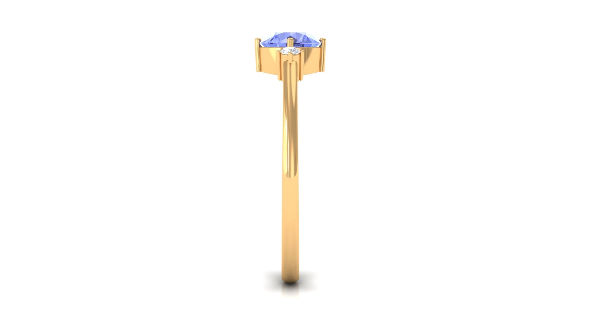 Tanzanite Promise Ring – AAA Grade Blue Gemstone With Diamond Accents | Rosec Jewels