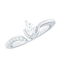 Pear Shaped Moissanite Cuff Ring for Women