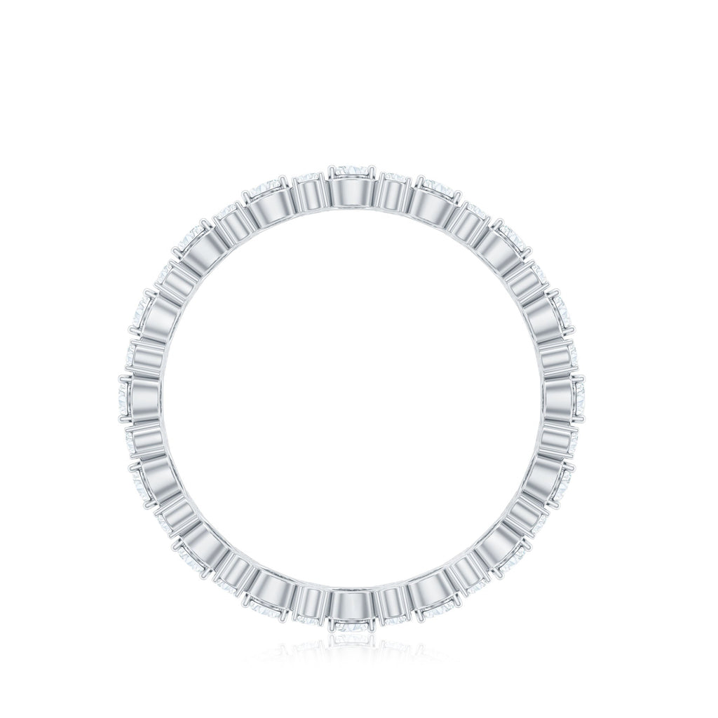 Half Eternity Style Moissanite Infinity Wedding Band