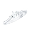 Moissanite Heart Promise Ring – Twisted Shank, Sparkling Heart Shaped Ring
