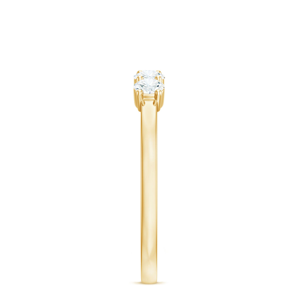 Certified Moissanite 4 Stone Stackable Anniversary Ring