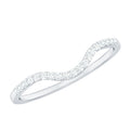 Diamond Ring Enhancer – Curved Diamond Band with Round Brilliant Cut Diamonds