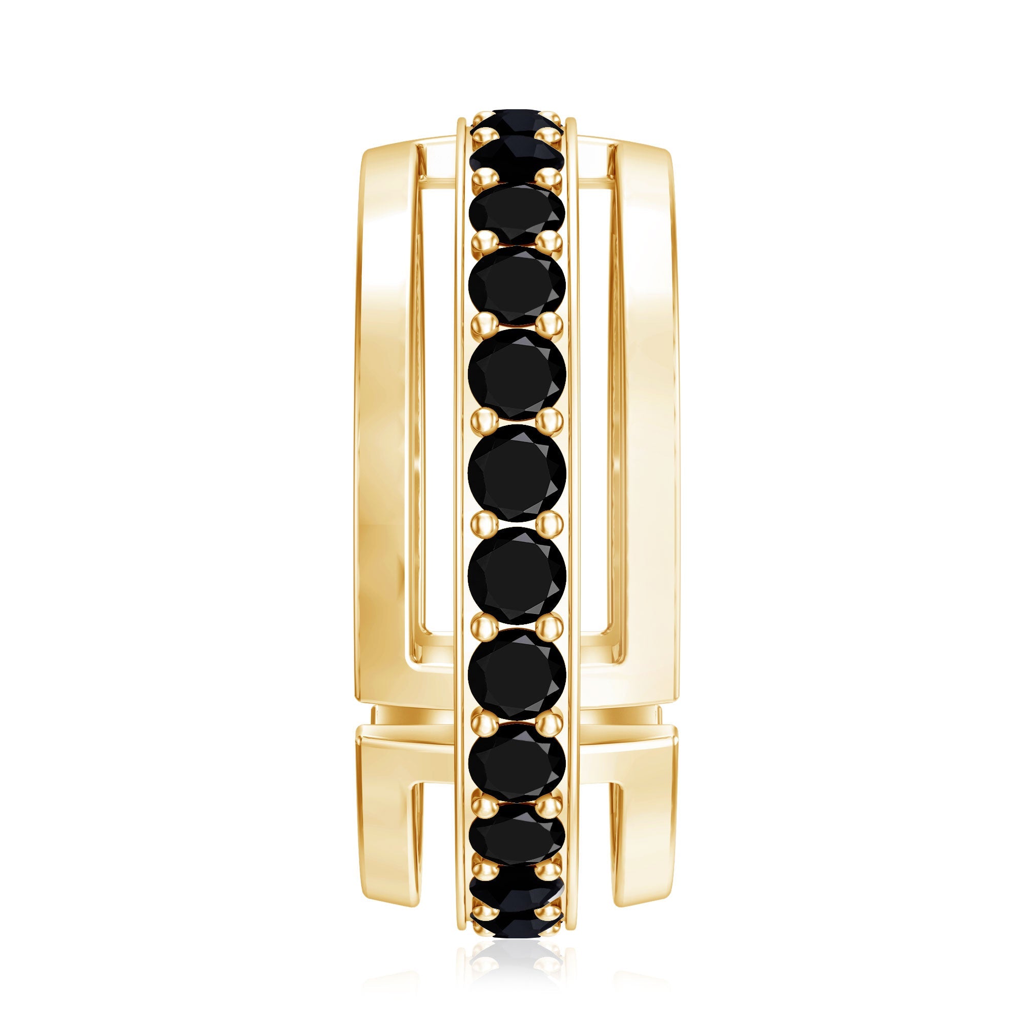 Black Diamond Wedding Band – Lab Created Durable Men's Ring with Prong Setting