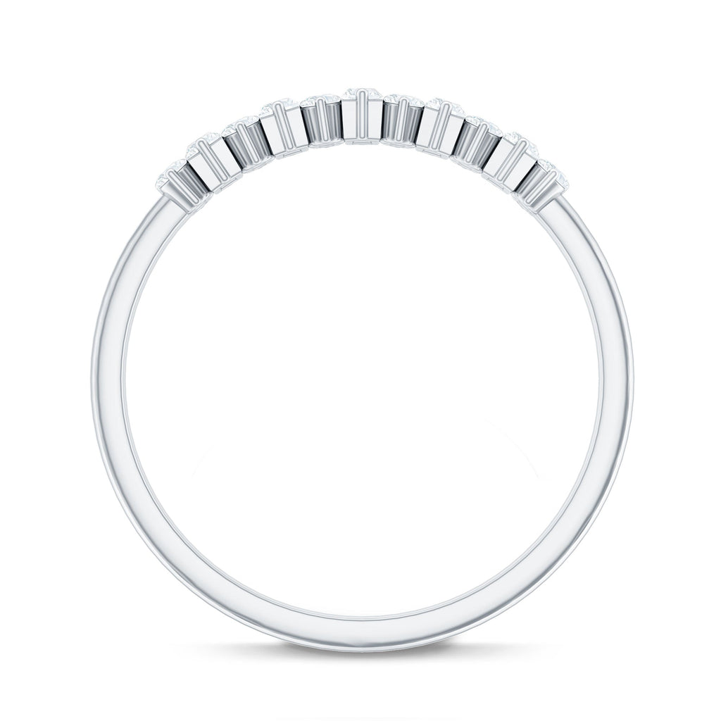 Anniversary Band Ring with Certified Moissanite Stones