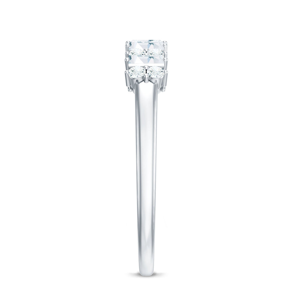 Anniversary Band Ring with Certified Moissanite Stones