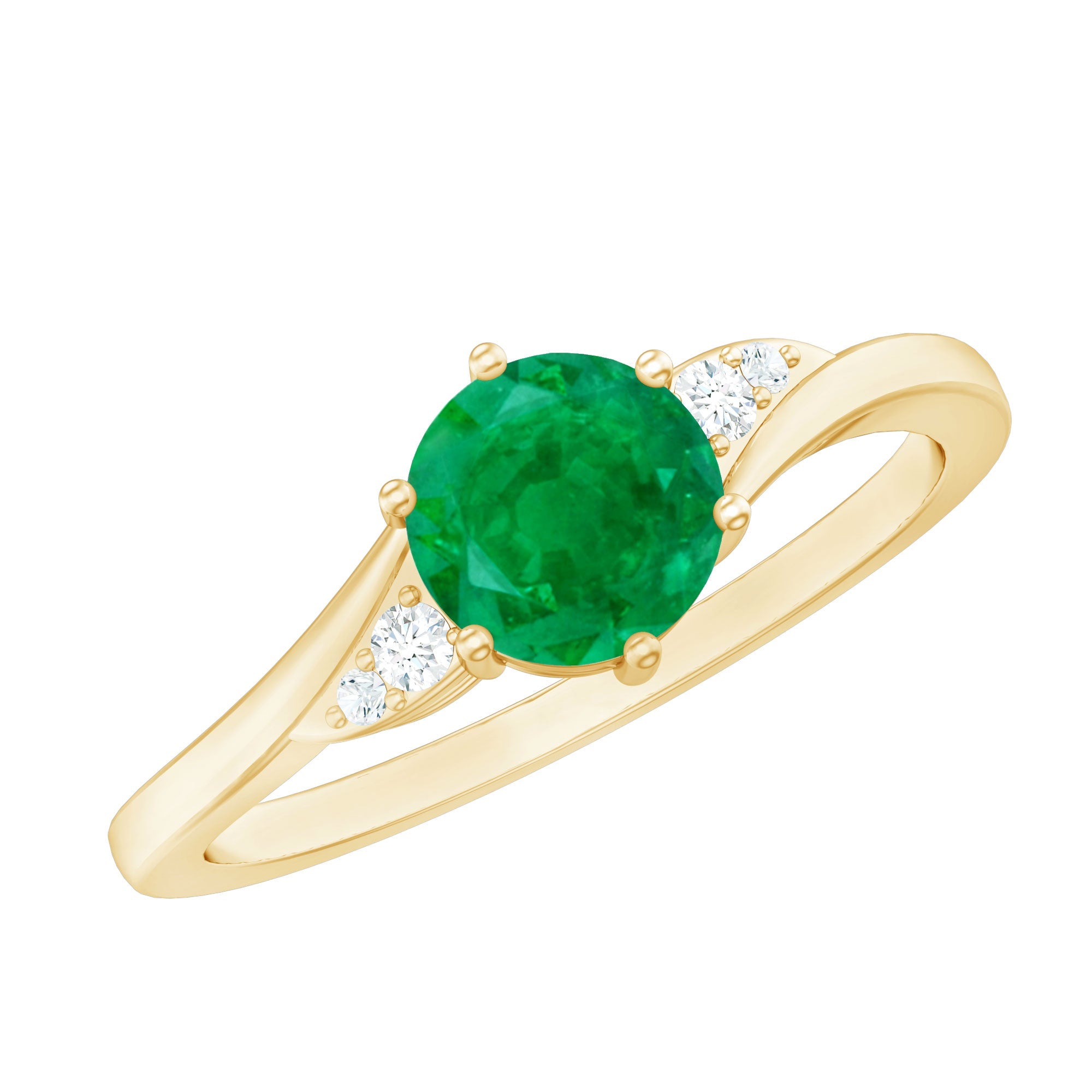Emerald Promise Ring – Certified Natural Emerald With Diamond Accents | Timeless Elegant Design