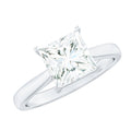 Princess Cut 3 Carat Moissanite Solitaire Engagement Ring