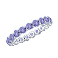 Tanzanite Eternity Ring – Full Eternity Band with Blue Violet Gemstones in Shared Prong Setting