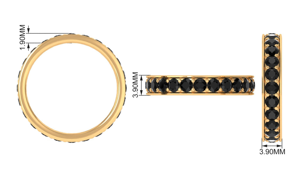 Black Spinel Eternity Band Ring