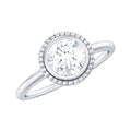 Moissanite Engagement Ring – 6mm Round Cut Solitaire in Bezel Setting