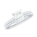 Certified Moissanite Square Cut Engagement Ring For Women