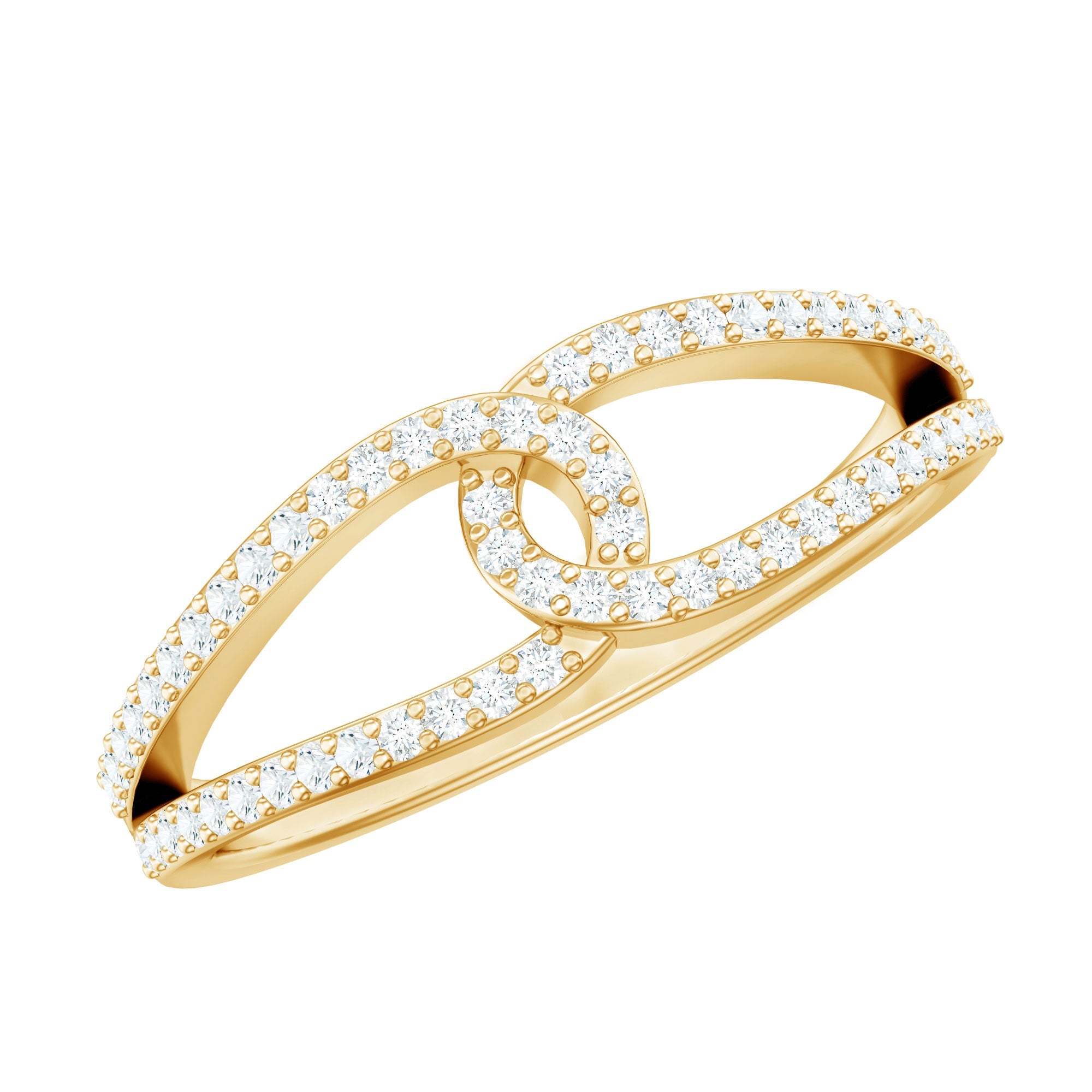 Certified Moissanite Infinity Promise Ring