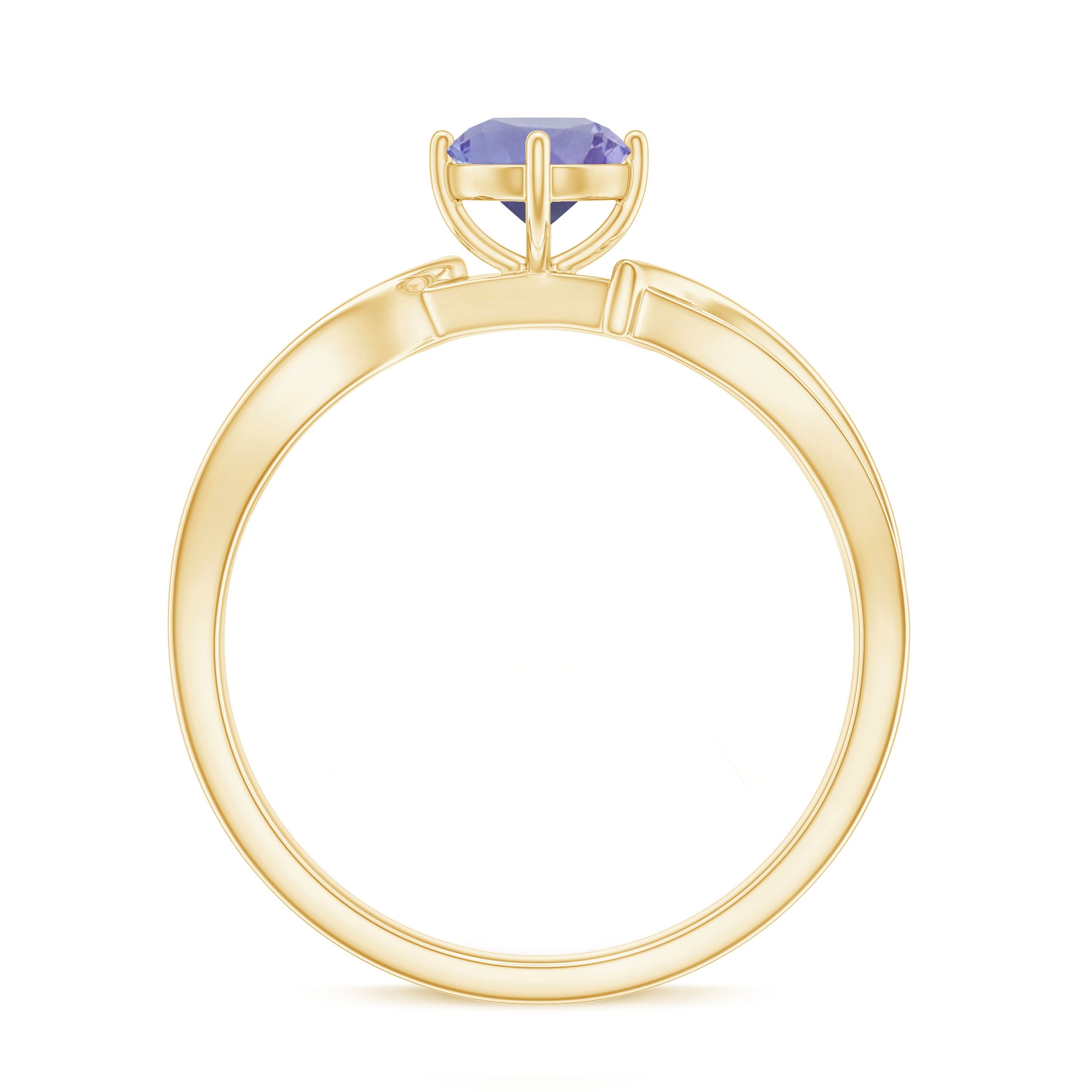 Tanzanite Promise Ring – Certified Violet Blue Gemstone With Diamond Accents