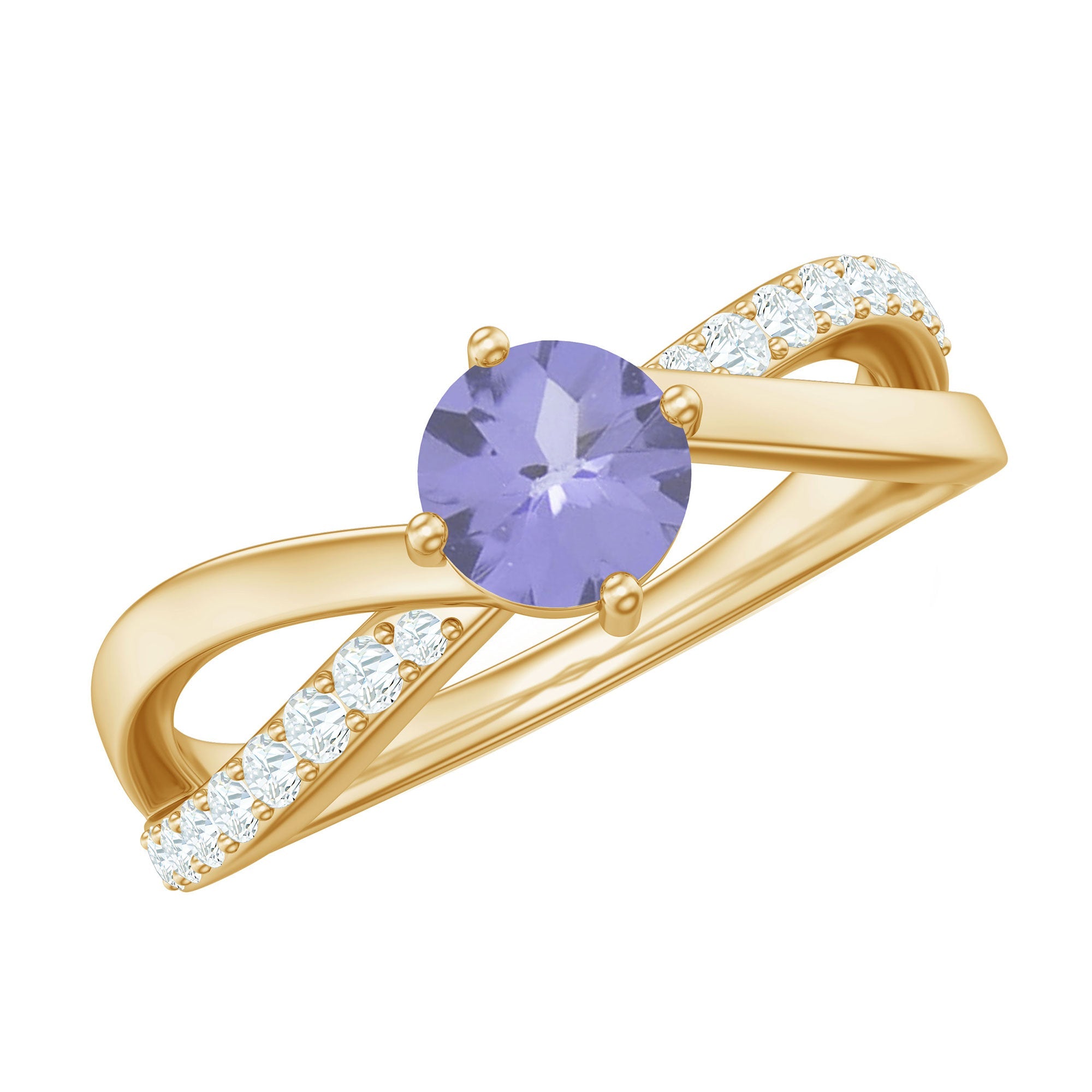 Tanzanite Infinity Ring – AAA Quality Blue Gemstone With Diamond Promise