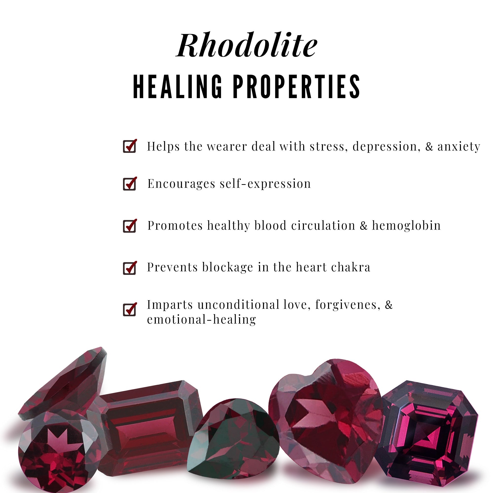 Certified Rhodolite Emerald Cut Engagement Ring with Diamond Trio