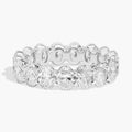 Moissanite Eternity Ring – 5 Carat Oval Cut | 14k White Gold Band Premium Gift Box