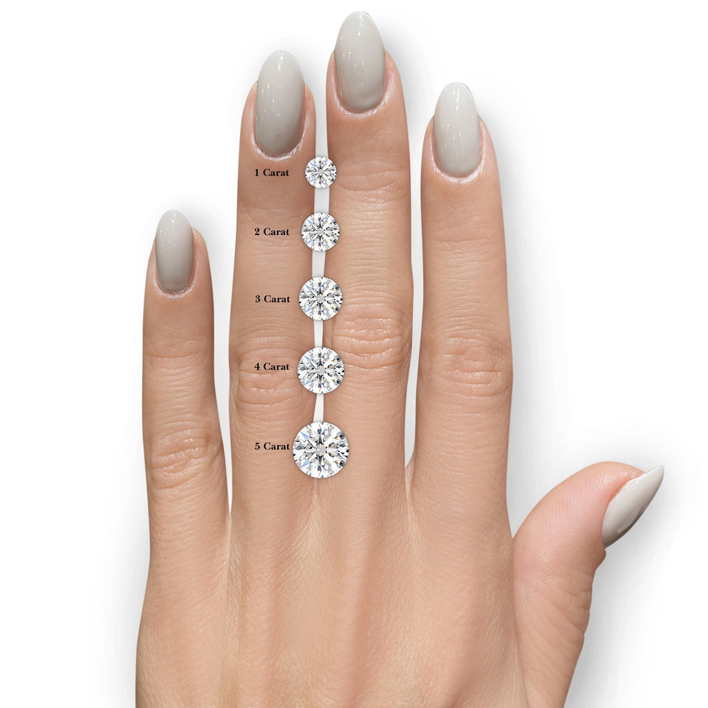 Lab Grown Diamond Earrings – 2 Carat Studs | 14K Gold Four Prong Setting