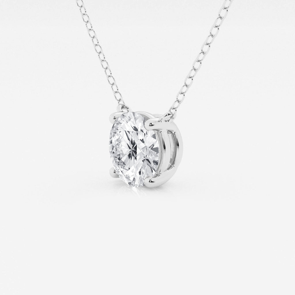 Lab Grown Diamond Pendant – 3 Ct Floating Solitaire Necklace in 14K Gold
