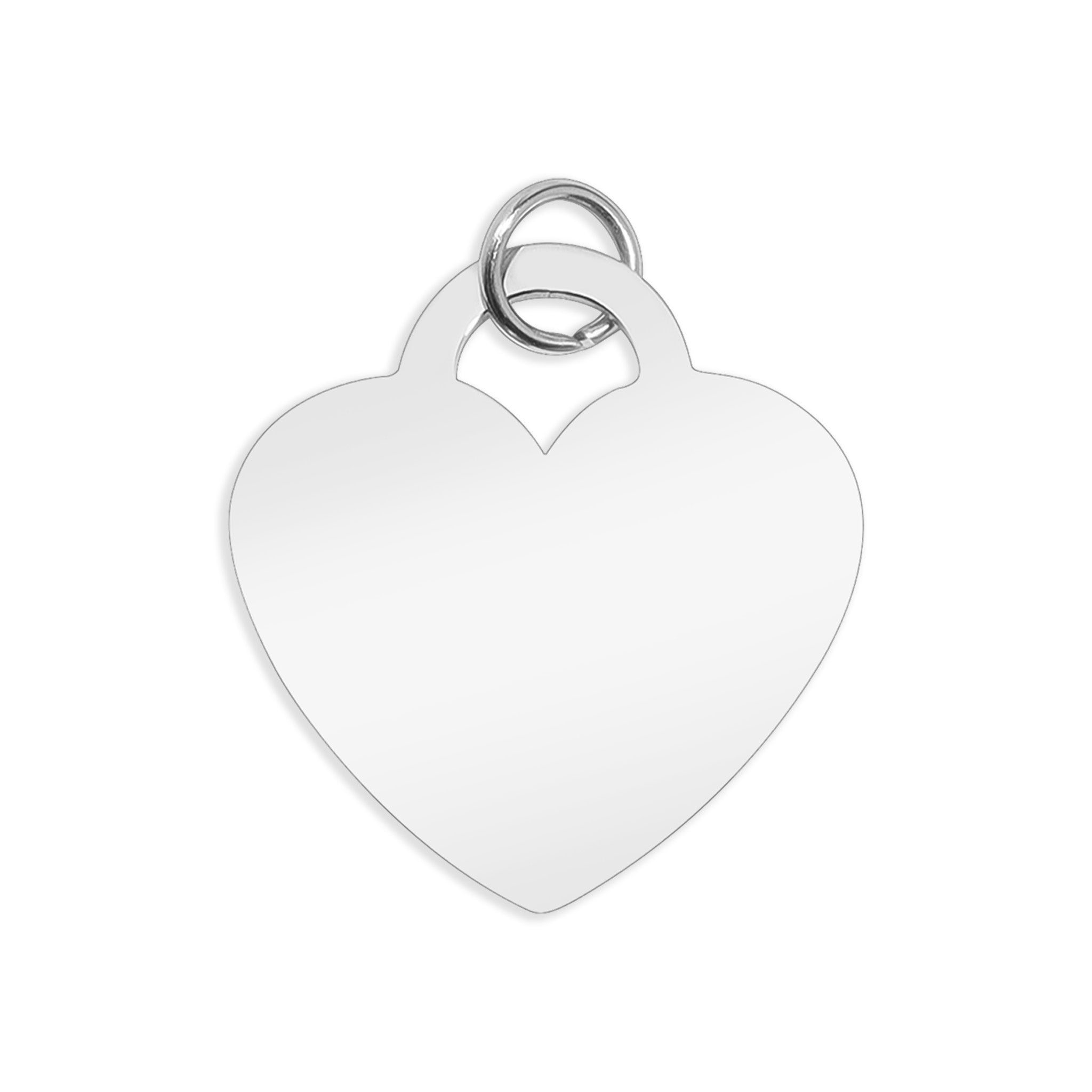 Gold Heart Charm – Durable 18K Gold PVD Stainless Steel Pendant | Engraving Blank