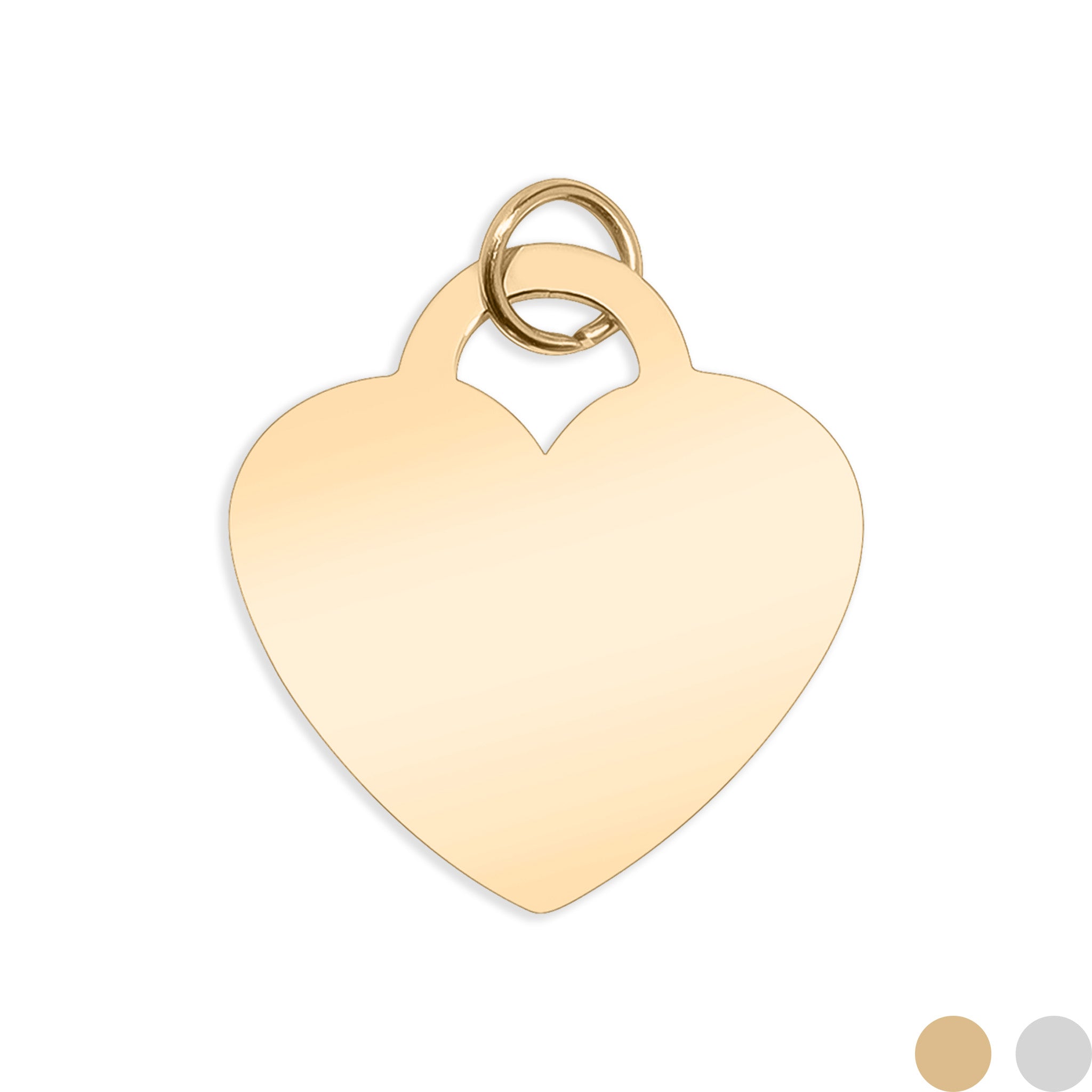 18K Gold Heart Charm – Durable Stainless Steel Pendant | Hypoallergenic Jewelry