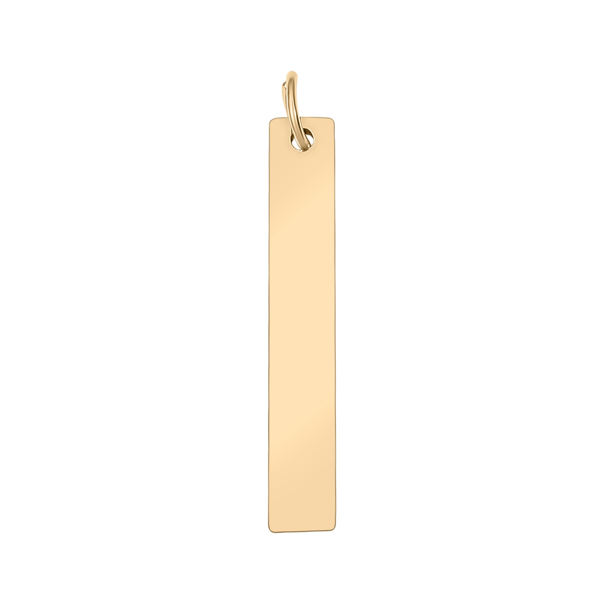 Stainless steel vertical blank pendant