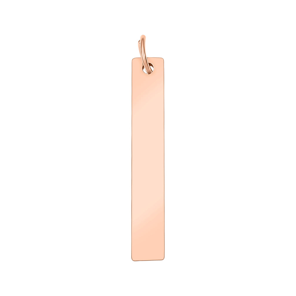 Stainless steel vertical blank pendant