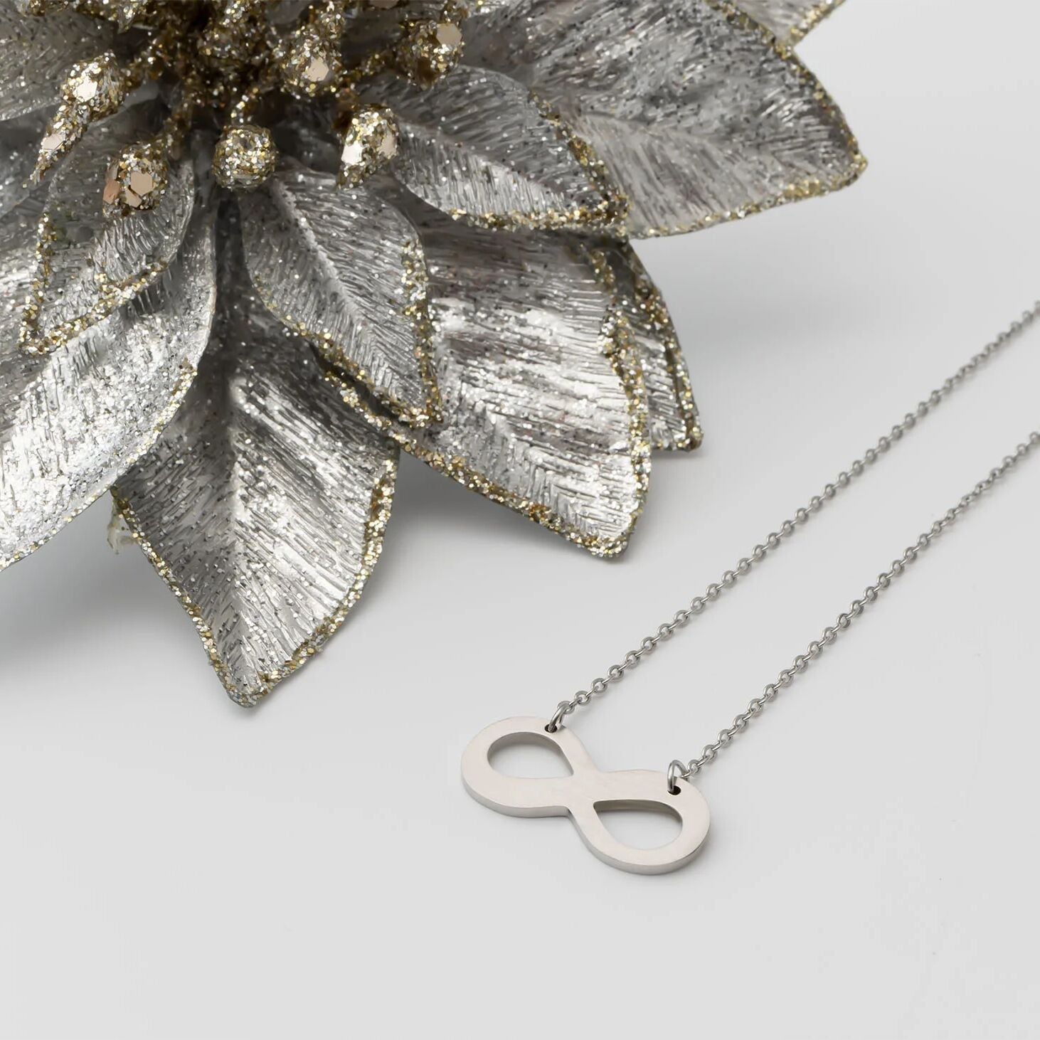 Stainless Steel Blank Infinity Necklace / SBB0039