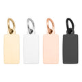 Stainless Steel Jewelry Tags - 18K PVD Coated Blank Engraveable Metal Tags