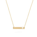 Wholesale jewelry 14K Gold Filled Plus Cutout Heart Bar Necklace- Gold-Main 