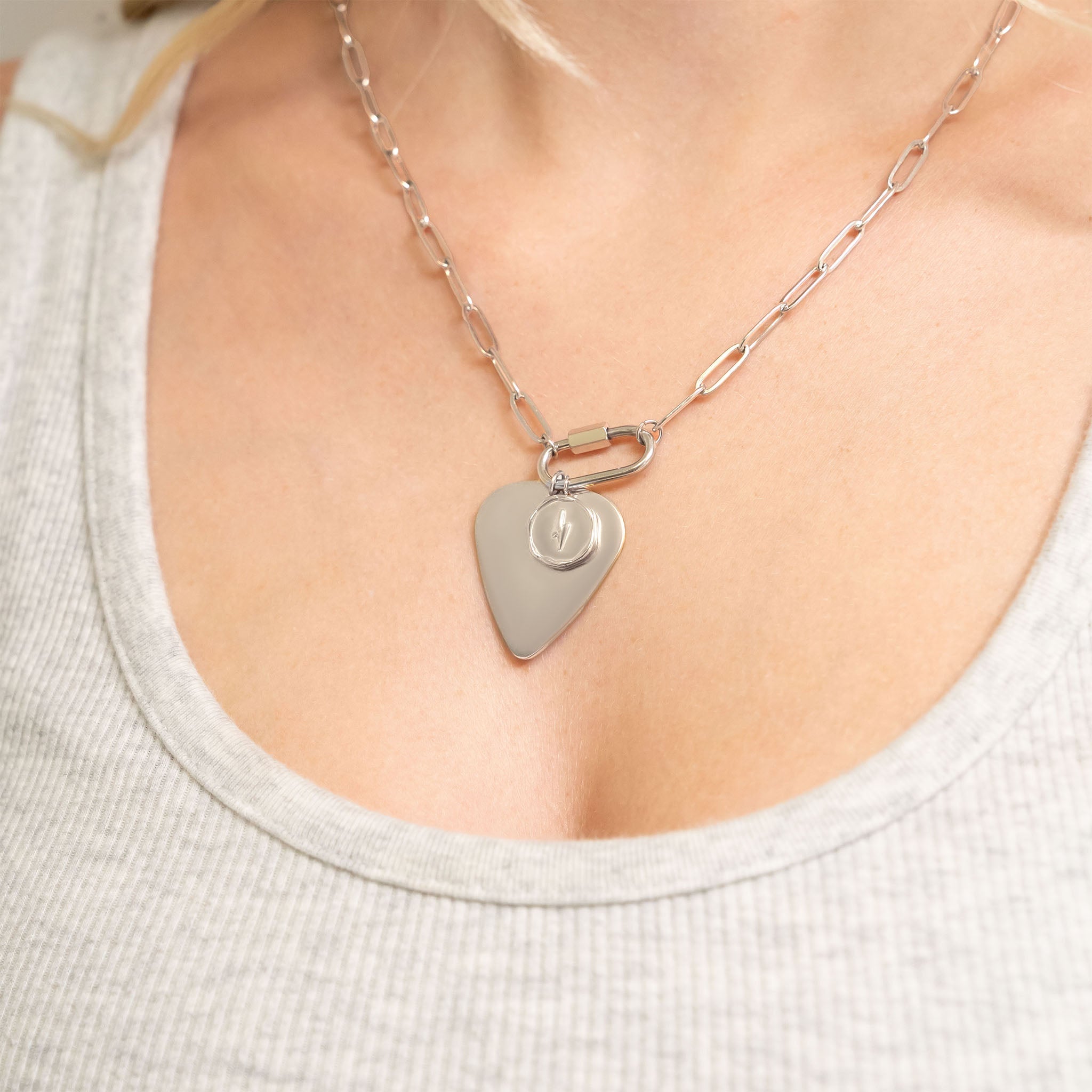 Gold Lightning Pendant - 18K Gold Charm | Hypoallergenic Stainless Steel Jewelry