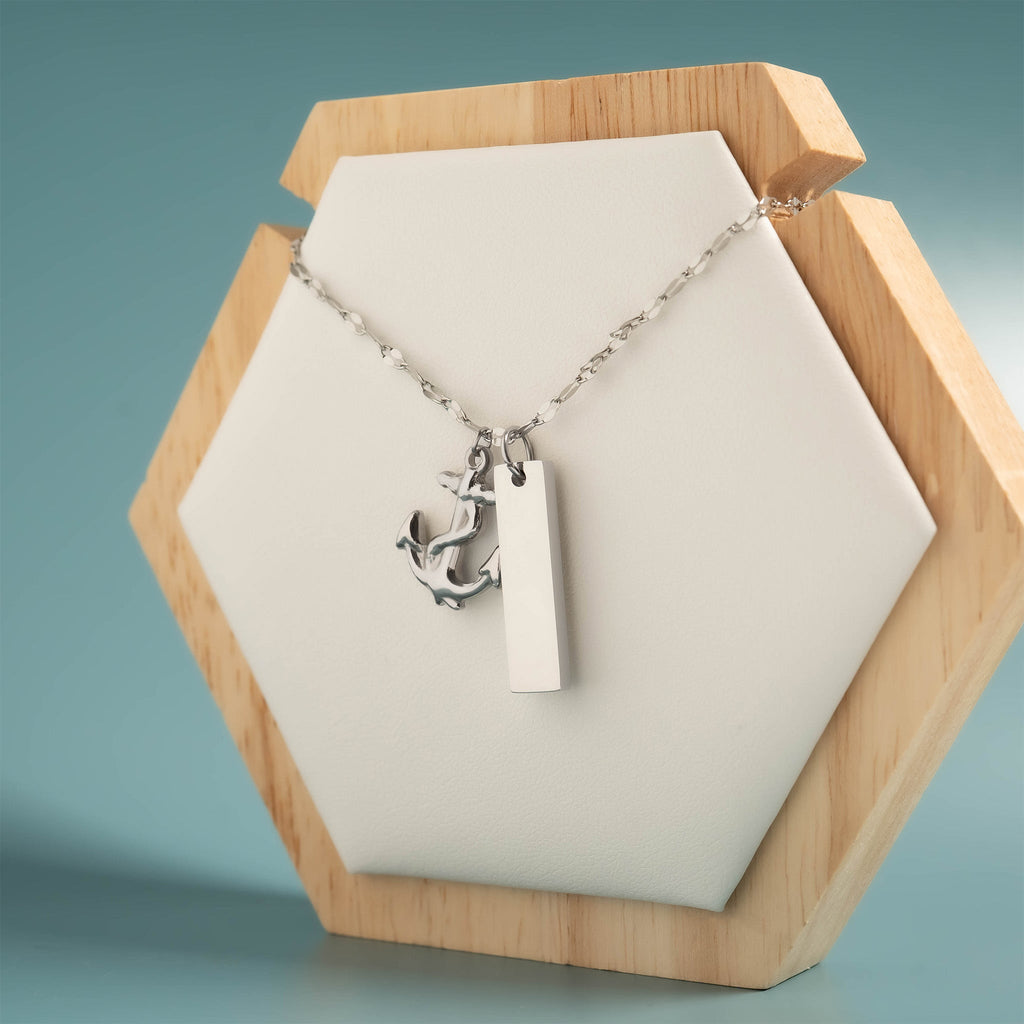 18K Gold Anchor Charm – Waterproof Stainless Steel Nautical Pendant Jewelry