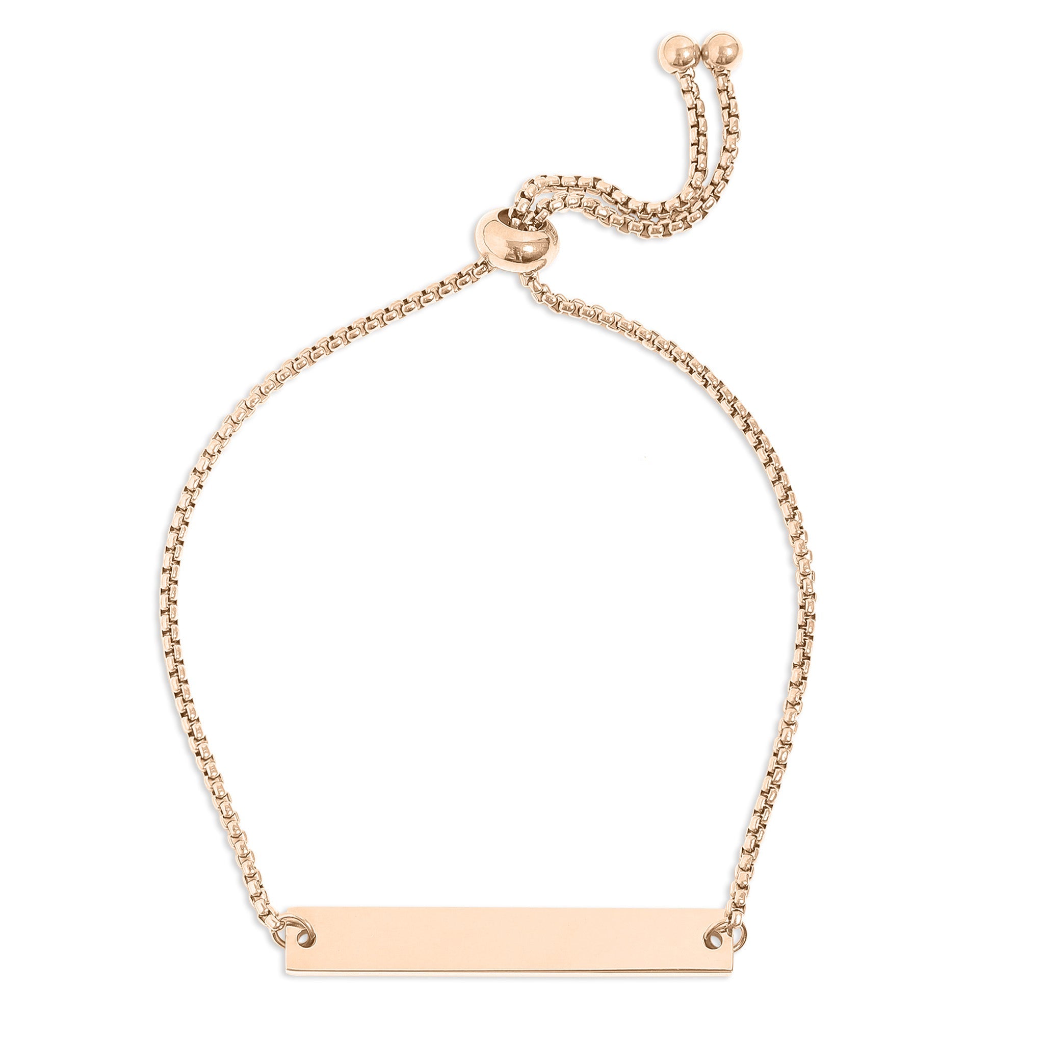 Gold Adjustable Bar Bracelet – 18K Gold PVD Stainless Steel Flat Adjustable Band