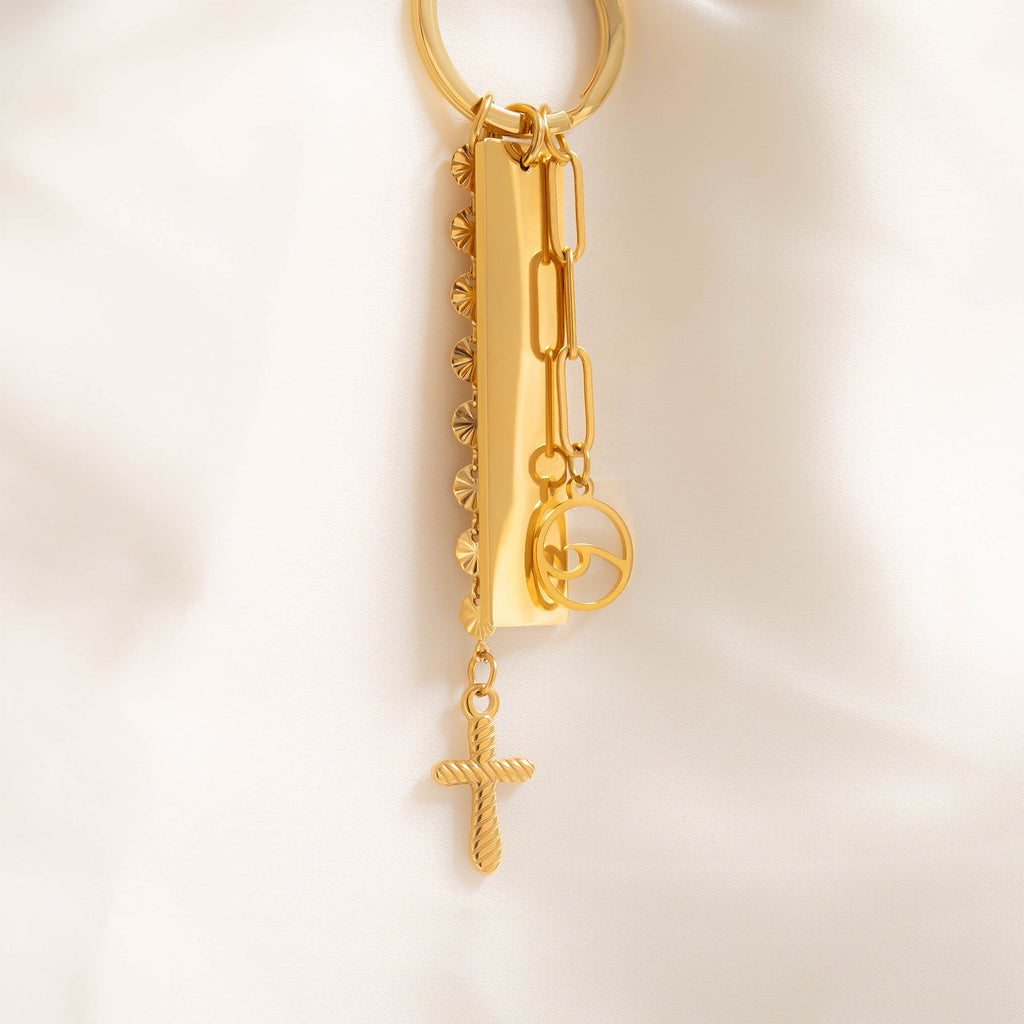 Gold Wave Charm – Durable 18K Gold Pendant | Stainless Steel, Ocean Resistant