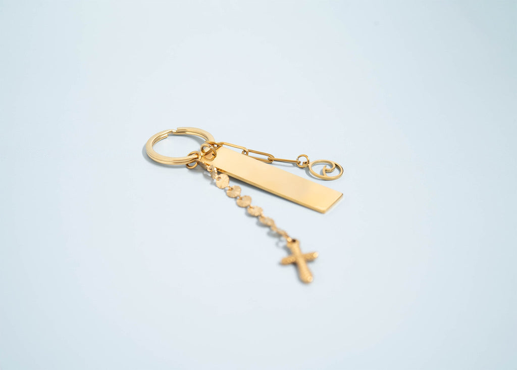 Gold Wave Charm – Durable 18K Gold Pendant | Stainless Steel, Ocean Resistant