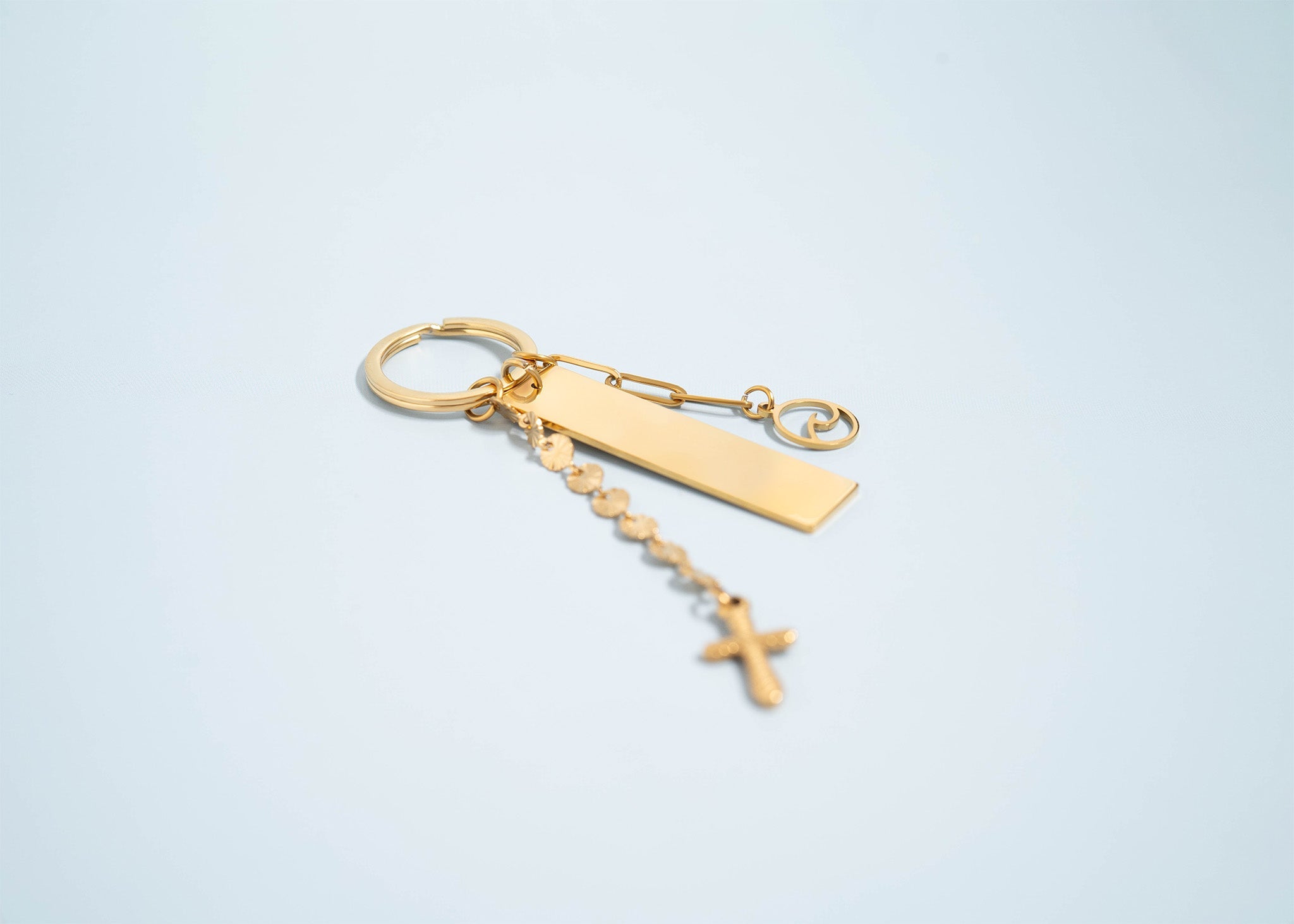 Gold Wave Charm – Durable 18K Gold Pendant | Stainless Steel, Ocean Resistant