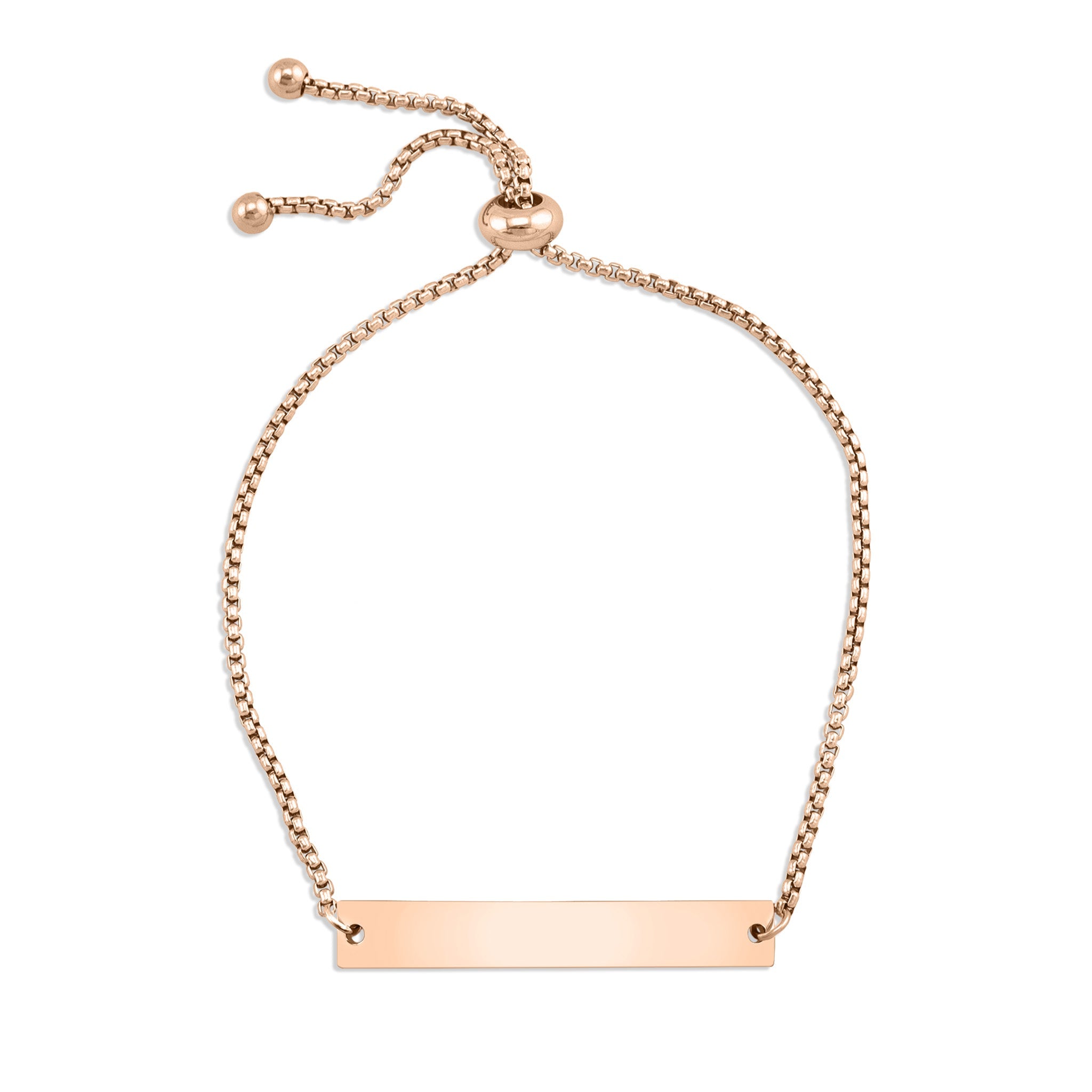 Gold Stainless Steel Bracelet – Adjustable Curved Bar With Polished Finish