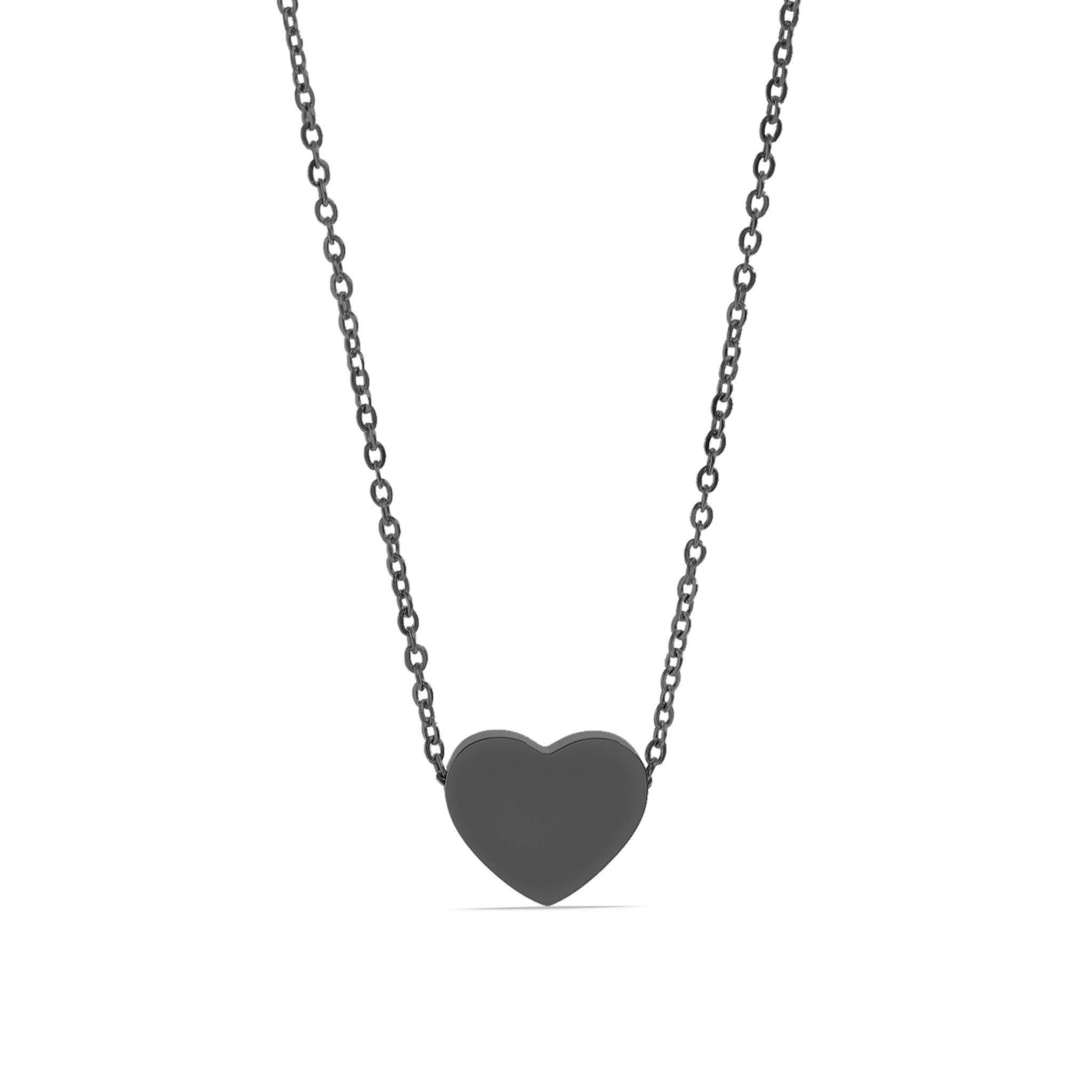 18K Gold Heart Necklace – Durable Stainless Steel Blank Pendant for Engraving