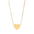 18K Gold Heart Necklace – Durable Stainless Steel Blank Pendant for Engraving