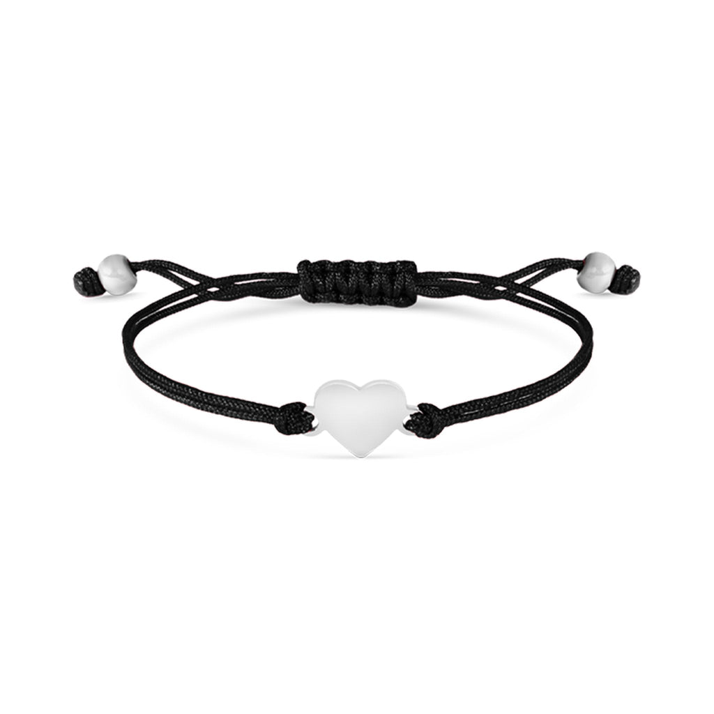 Engraved Friendship Bracelet – Adjustable 18K Gold Custom Heart Jewelry Gift