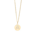 18K Gold Pendant Necklace – Personalized Initial Pendant With Sparkling CZ Stone