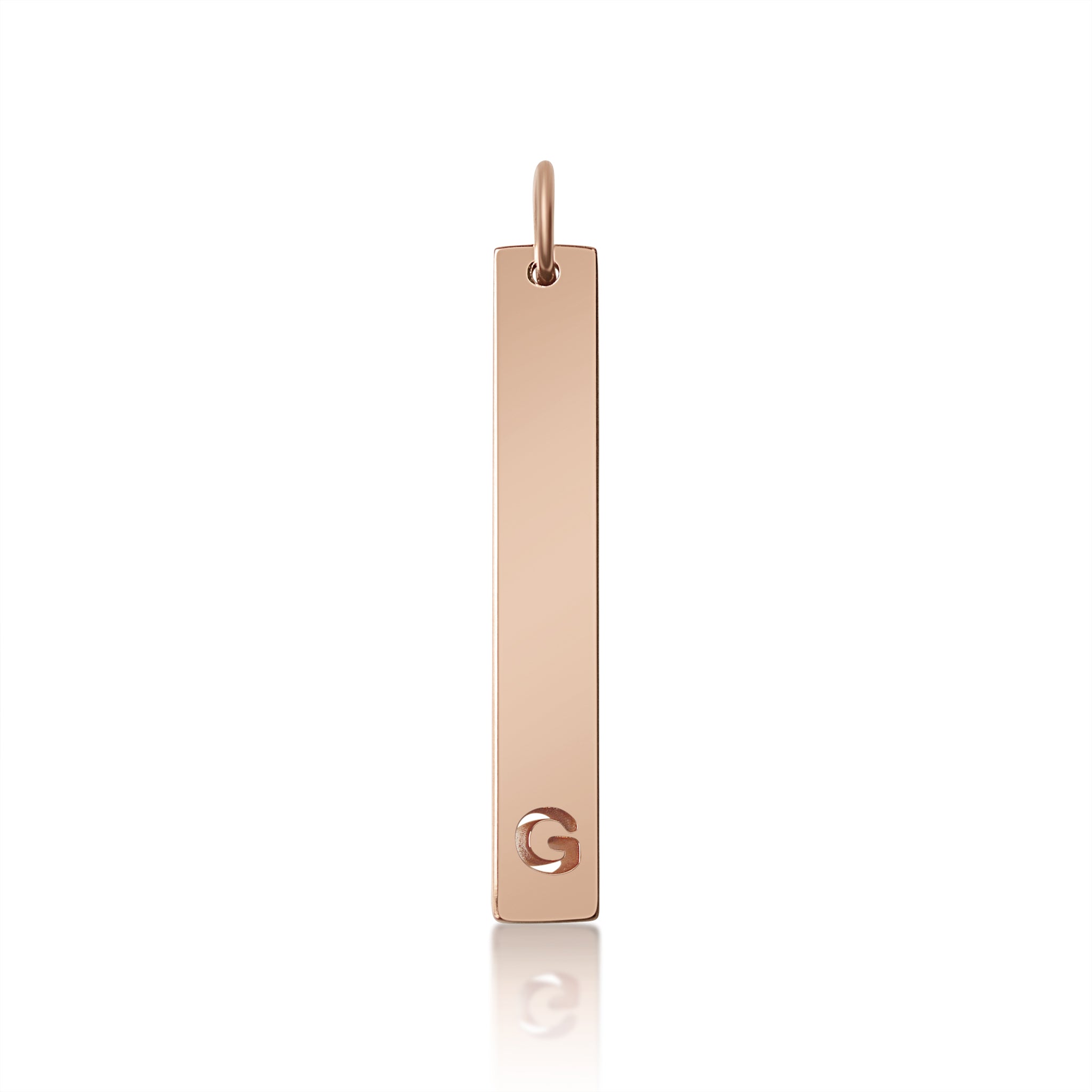 Stainless Steel Pendant - Cutout Initial Pendant | 18K PVD Coated Gold & Rose Gold