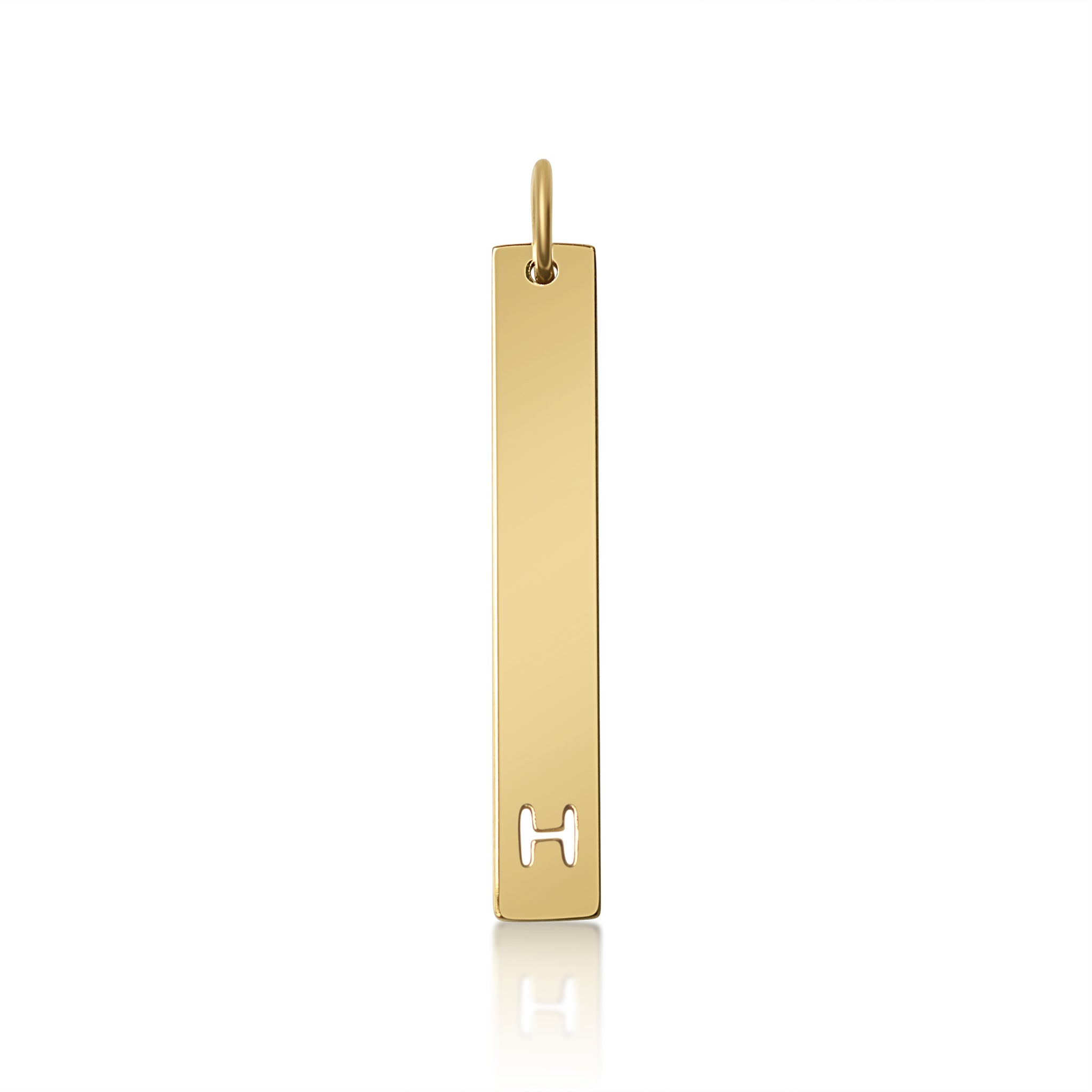 Stainless Steel Pendant - Cutout Initial Pendant | 18K PVD Coated Gold & Rose Gold
