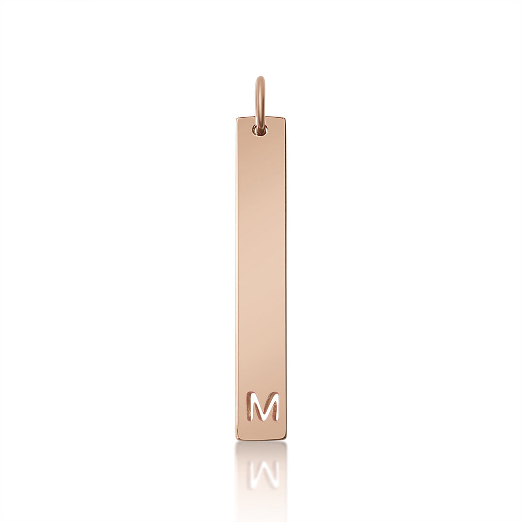 Stainless Steel Pendant - Cutout Initial Pendant | 18K PVD Coated Gold & Rose Gold