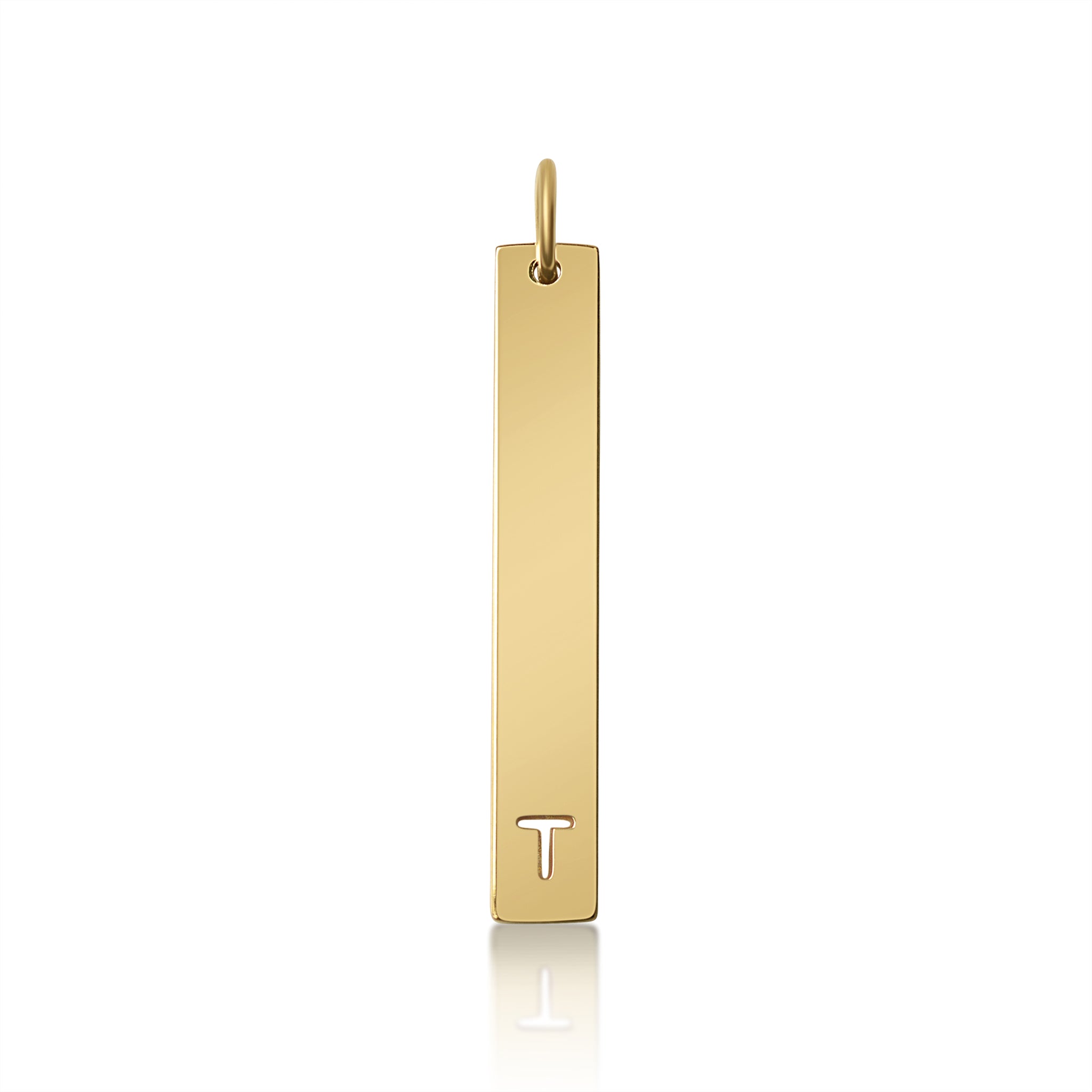Stainless Steel Pendant - Cutout Initial Pendant | 18K PVD Coated Gold & Rose Gold