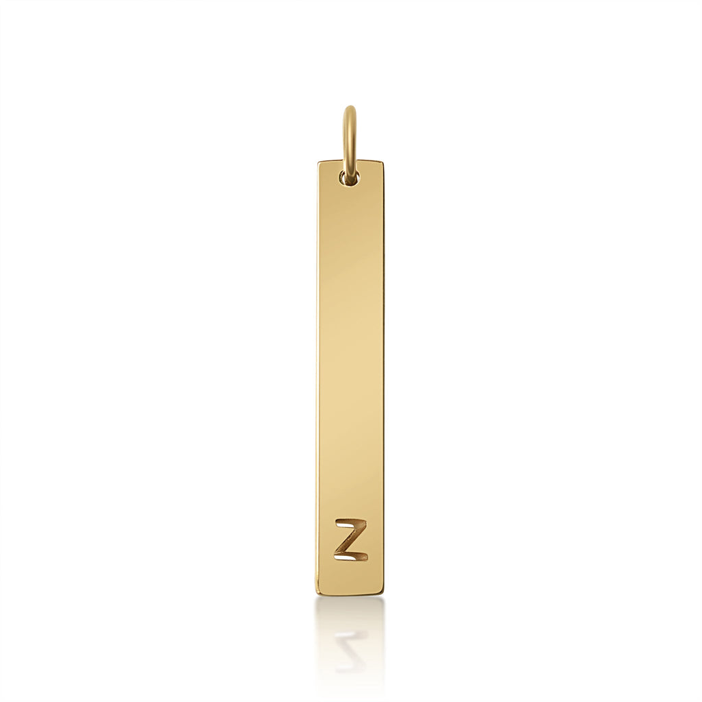 Stainless Steel Pendant - Cutout Initial Pendant | 18K PVD Coated Gold & Rose Gold