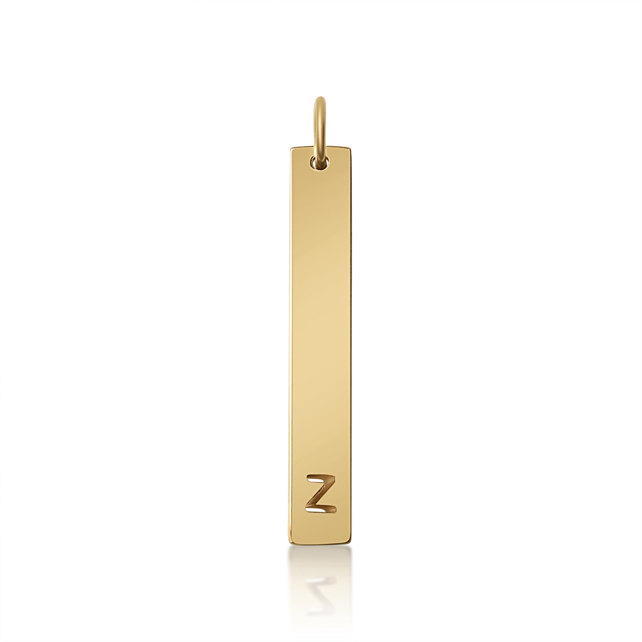 Stainless Steel Pendant - Cutout Initial Pendant | 18K PVD Coated Gold & Rose Gold