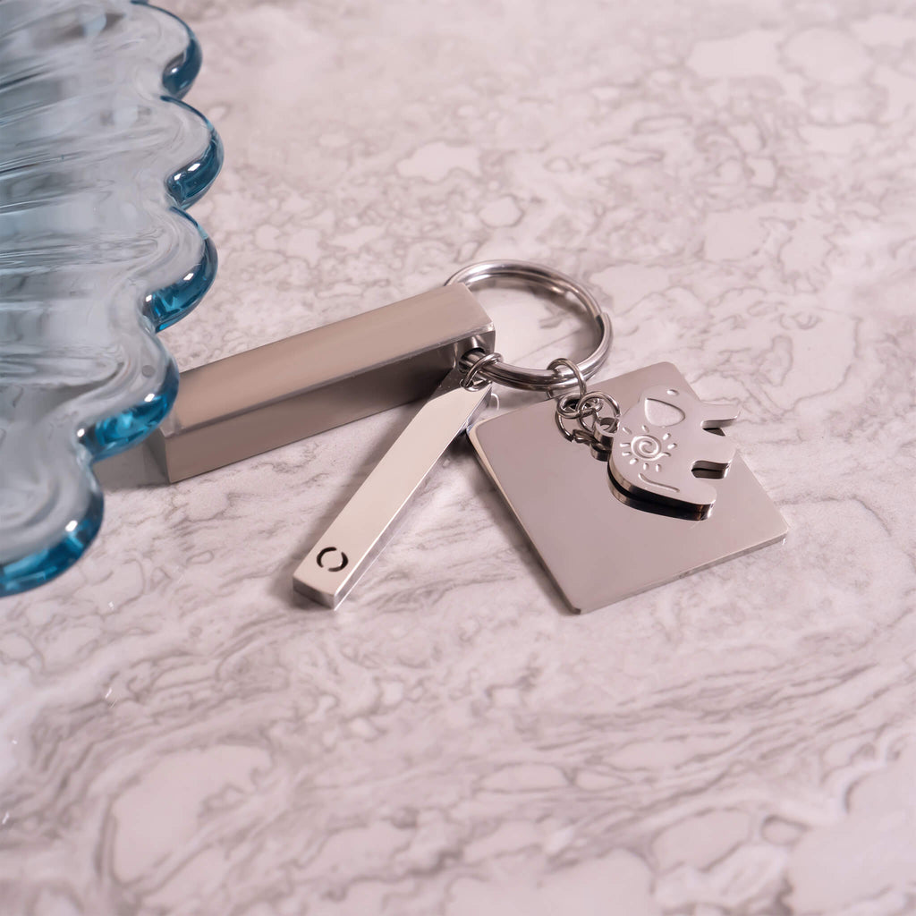 Stainless Steel Cutout Initial Pendant
